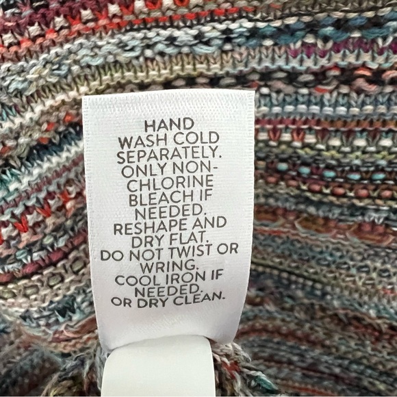 J. Jill Sweater Rainbow Striped Knit Pullover Women's Size XS Winter Multicolor - Picture 7 of 7